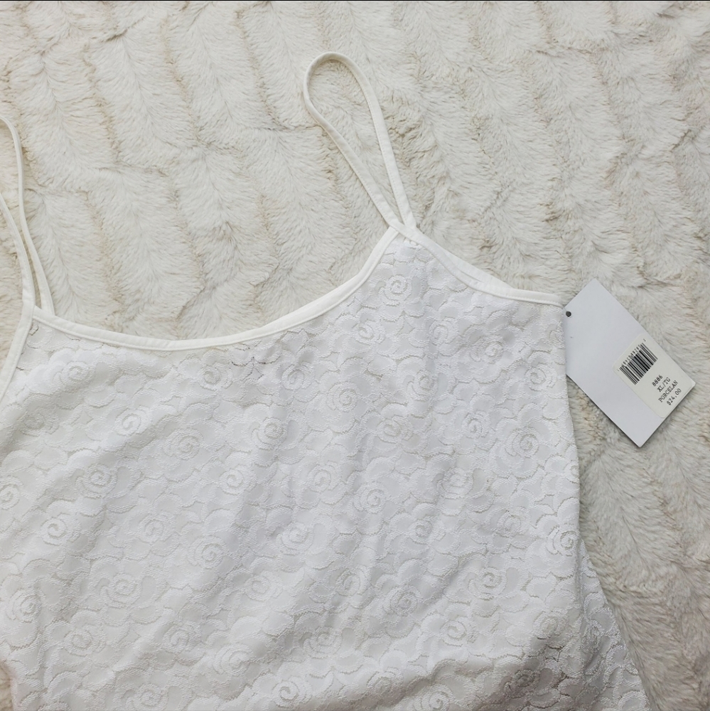 NWT Elita Women's Tank Top Lingerie White Vintage 80s 90s Canada Size Medium - Picture 3 of 8